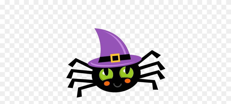 Halloween Spider Scrapbook Cuts Svg Cut File Clip Art, Clothing, Hat, Purple, Device Free Png Download