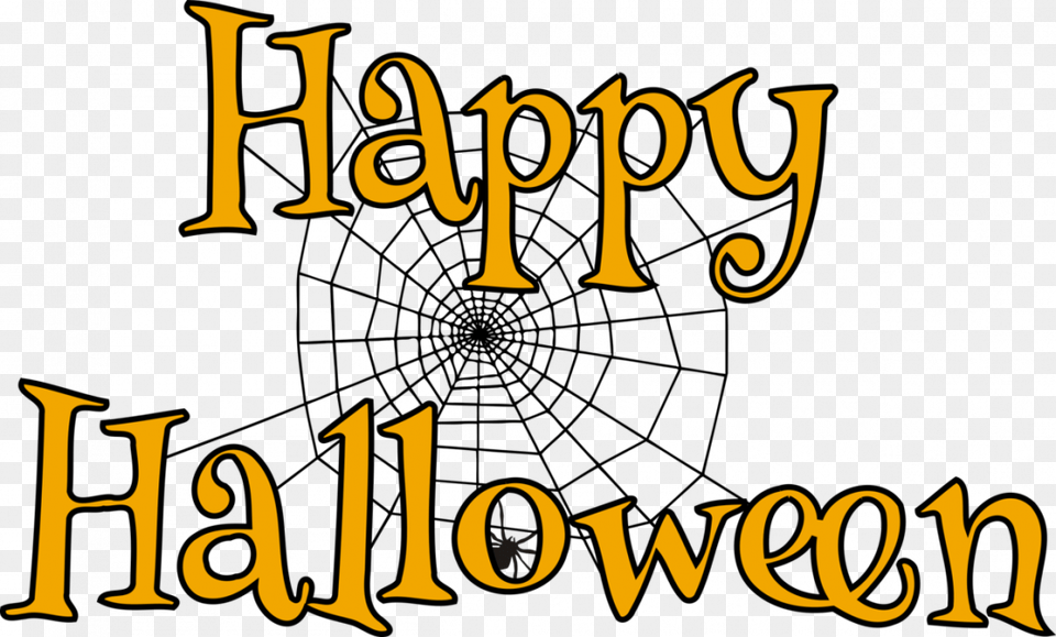 Halloween Spider Web Clipart Hd All Photo Happy Halloween Spider Clipart, Text Png