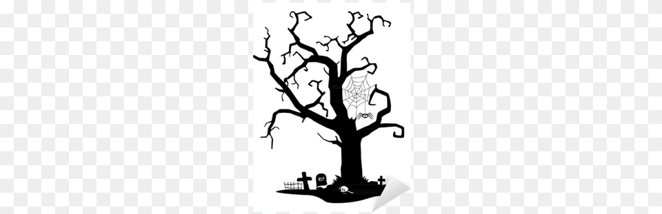 Halloween Spooky Tree Clipart, Silhouette, Stencil, Animal, Kangaroo Free Transparent Png