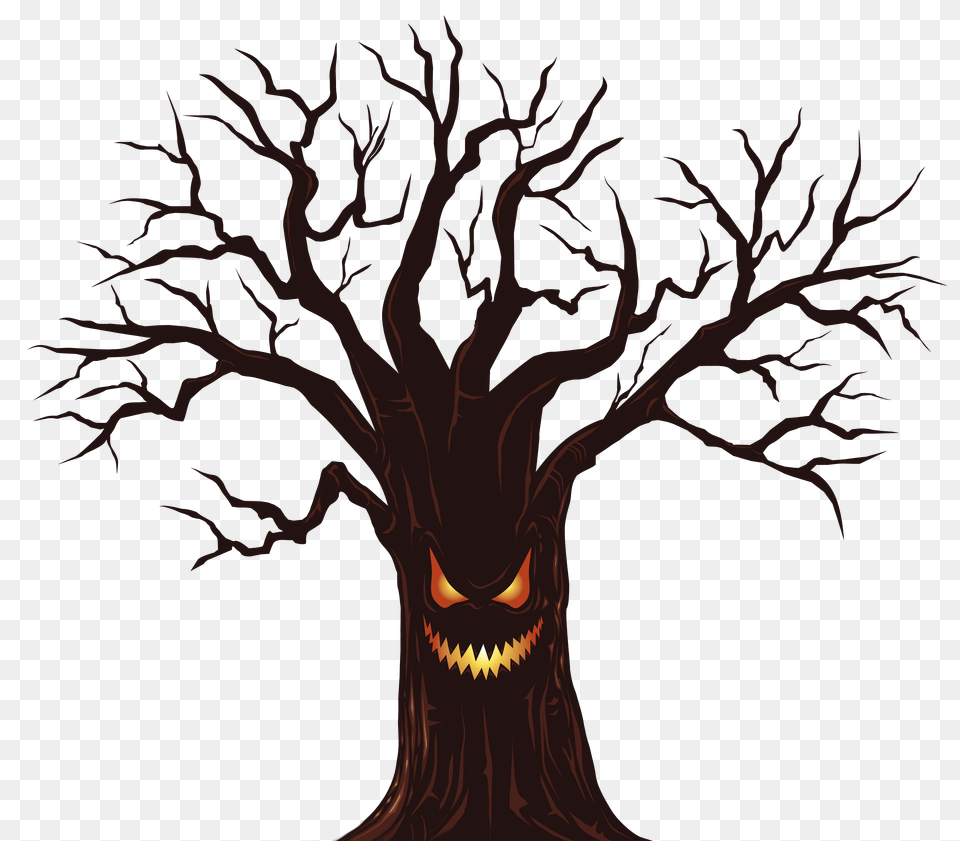 Halloween Spooky Tree Clipart Spooky Tree, Adult, Female, Person, Woman Free Png Download