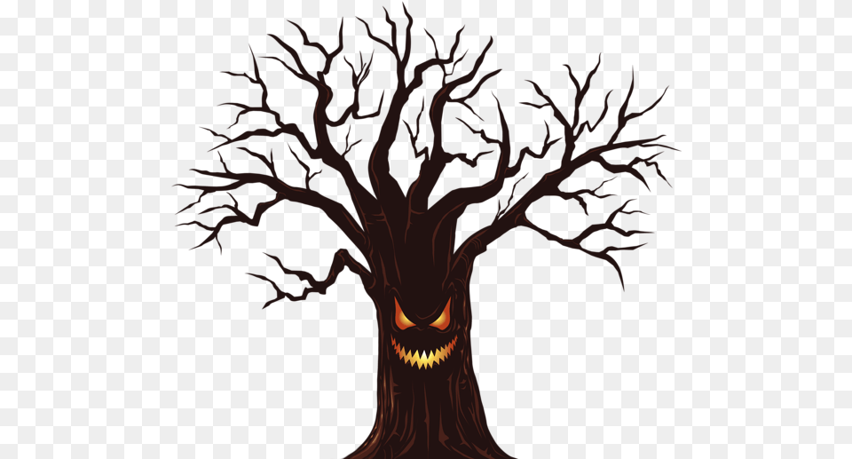 Halloween Spooky Tree Spooky Tree Clipart, Plant, Person Free Png