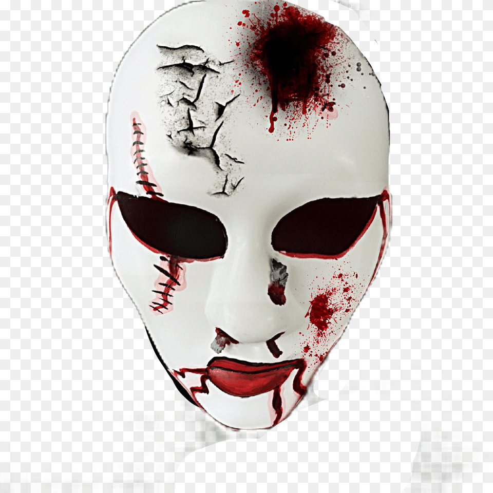 Halloween Sticker Goaltender Mask, Adult, Female, Person, Woman Png Image