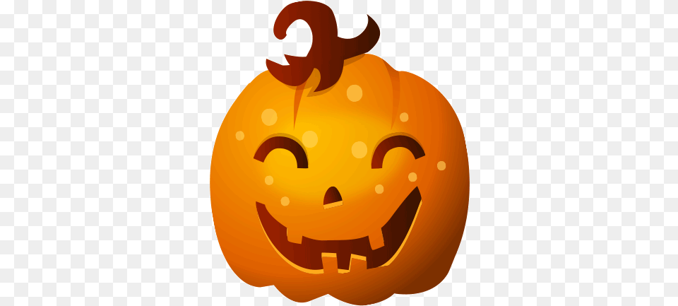 Halloween Stickers Pumpkin Smile Emoji Gif, Plant, Vegetable, Food, Produce Free Png