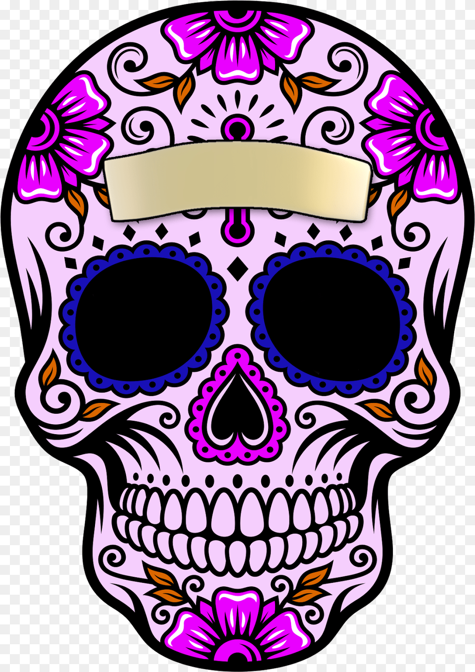 Halloween Sugar Skull Clipart Royalty Download Calaverita, Purple, Person, Face, Head Free Transparent Png