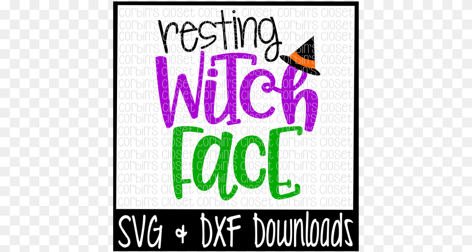 Halloween Svg Resting Witch Face Cut File Crafter Poster, Advertisement, Text Free Png