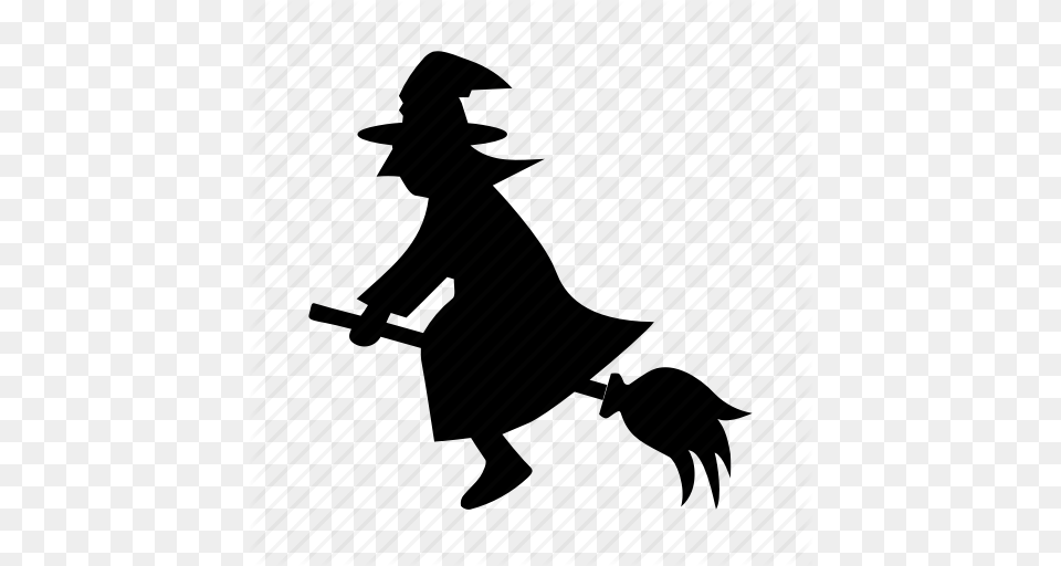 Halloween Sweep Witch Icon, Silhouette, People, Person Free Png