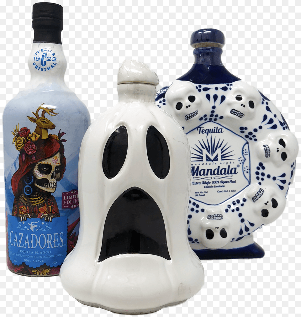 Halloween Tequila Combo Ceramic, Art, Pottery, Porcelain, Liquor Png Image