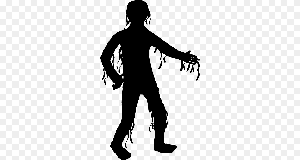 Halloween Terrifying Walking Zombie, Silhouette, Adult, Male, Man Free Transparent Png