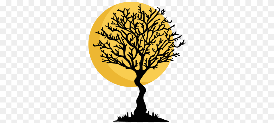 Halloween Trees Cliparts Cute Halloween Tree, Plant, Silhouette, Tree Trunk, Oak Png Image
