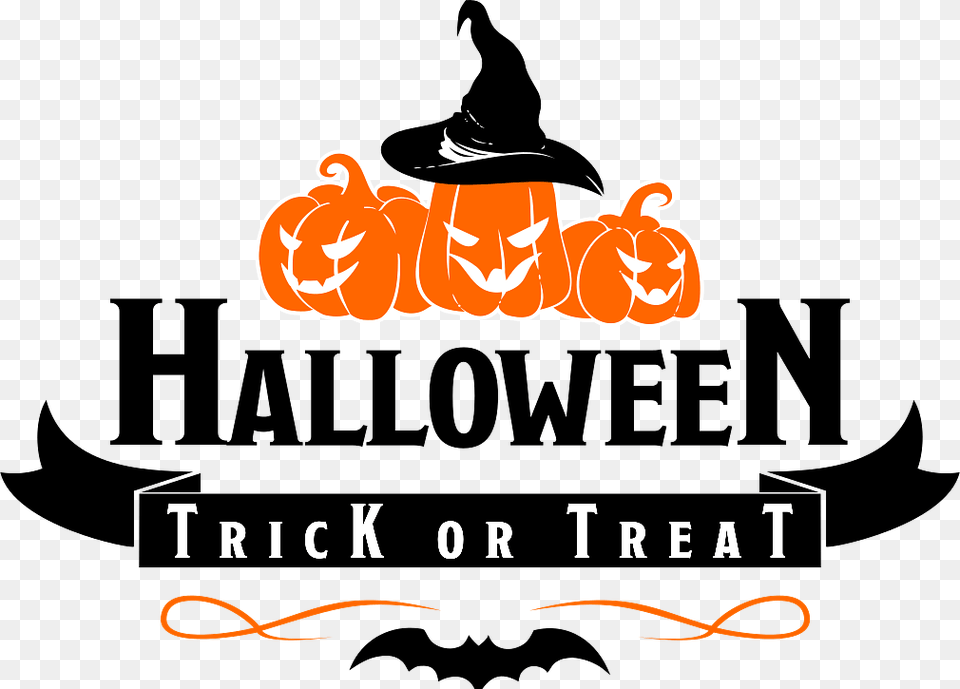 Halloween Trick Or Treat Logo, Festival, Clothing, Hat Png