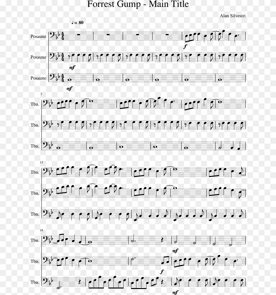 Halloween Trombone Sheet Music, Gray Png