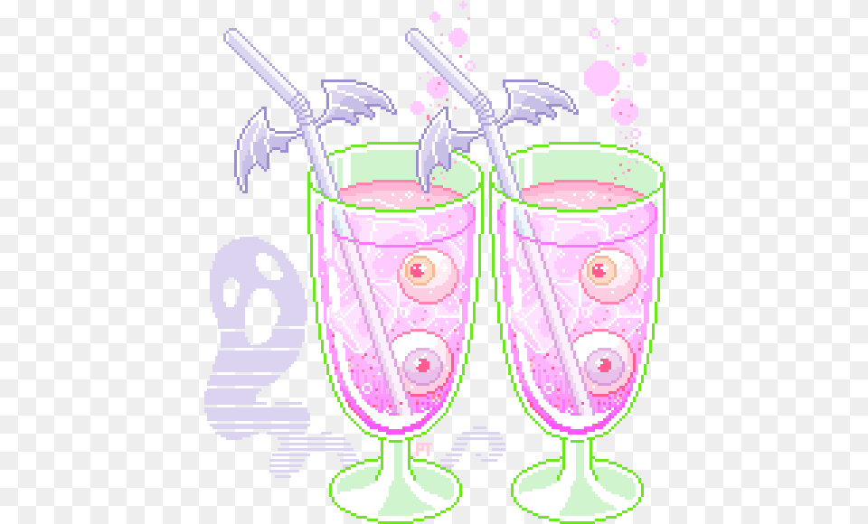 Halloween Tumblr Pastelgoth Pixel Art, Alcohol, Beverage, Cocktail, Mojito Png