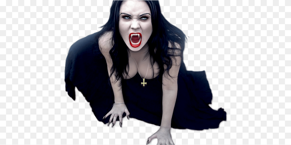 Halloween Vampire Background, Woman, Person, Head, Female Free Png Download