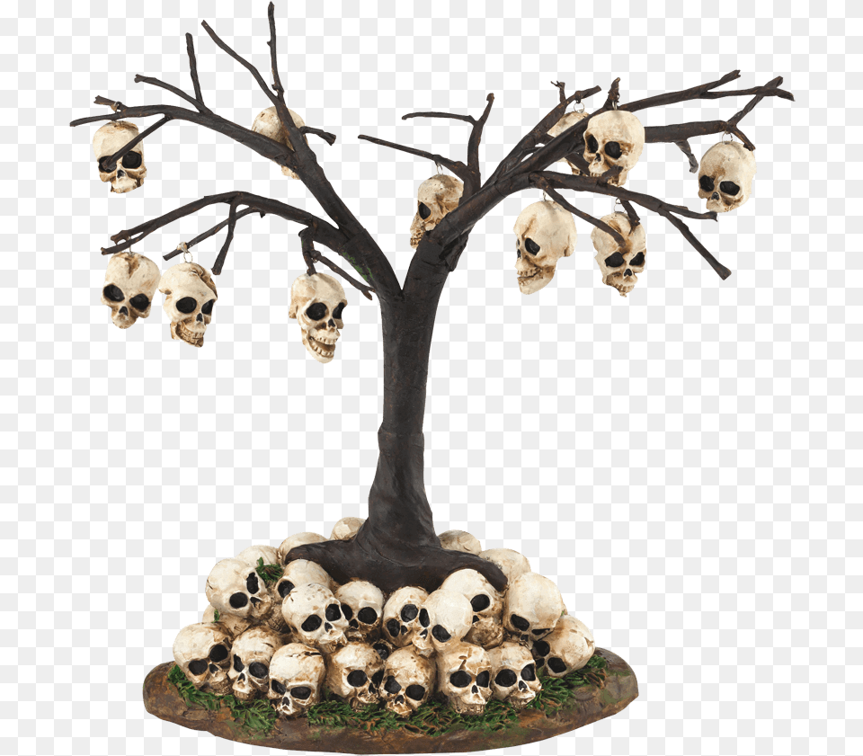 Halloween Village Accessories By Department Skull Tree, Plant, Lamp, Wood, Art Png