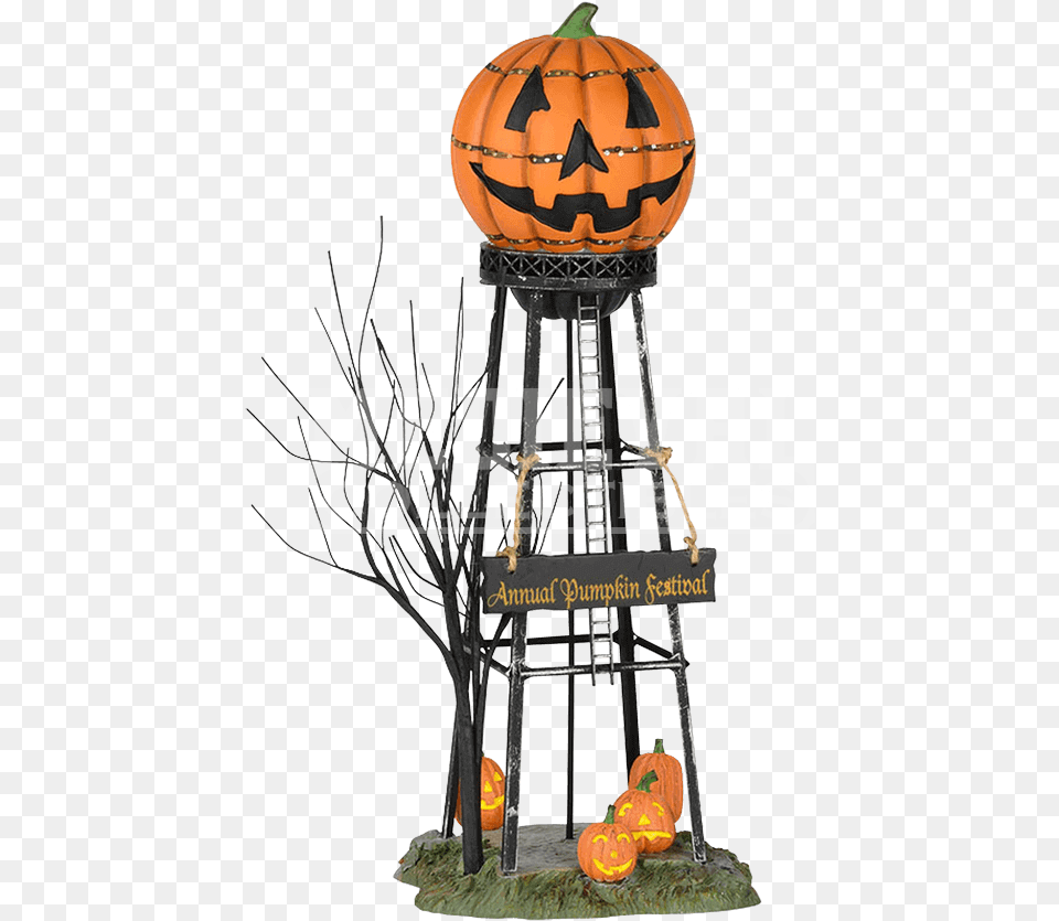 Halloween Water Tower Water Tower Carved Pumpkin, Food, Plant, Produce, Vegetable Png
