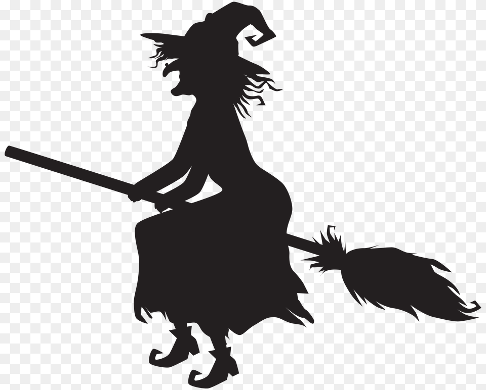 Halloween Witch And Broom Clip Art Gallery, Silhouette, Cross, Symbol Png Image