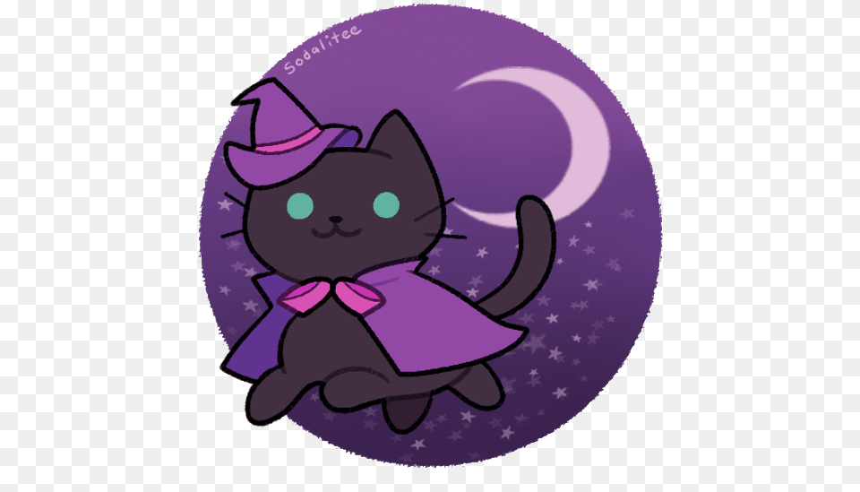 Halloween Witch And Neko Atsume Hermeowne Fanart, Purple, Baby, Person, Nature Png Image