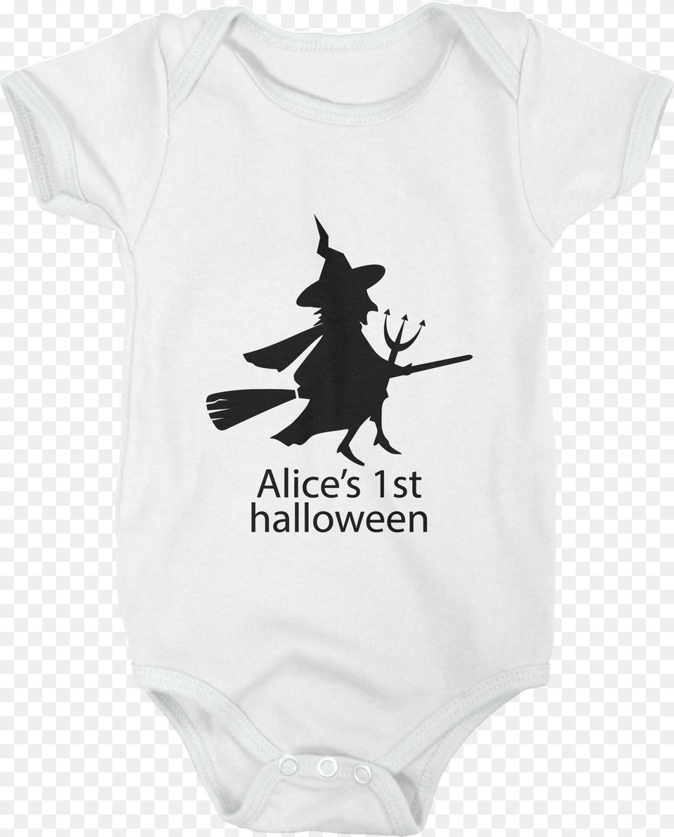 Halloween Witch Babygrow Silhouette Full Size, Clothing, T-shirt Png