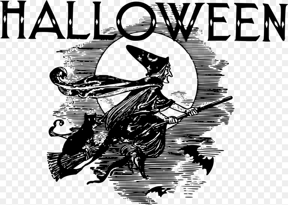 Halloween Witch Clipart Black And White Feminist Witch Shirt, Gray Png Image