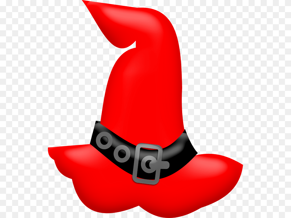 Halloween Witch Hat Red Witch Hat Clipart, Clothing, Accessories, Belt, Food Png Image