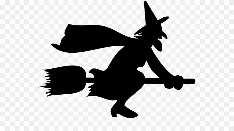 Halloween Witch Image Background Arts, Silhouette, Stencil, Animal, Fish Free Png Download