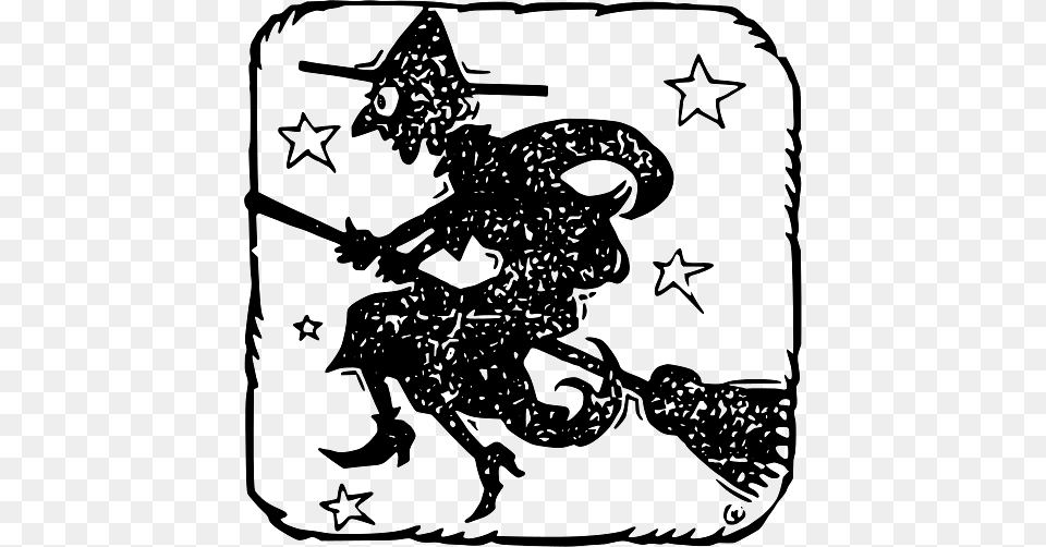 Halloween Witch In Starry Sky, Person, Symbol Free Transparent Png