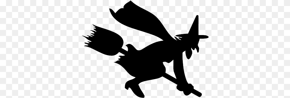 Halloween Witch Pic Witch On Broom Silhouette Clip Art, Stencil, Baby, Person, Cupid Free Png