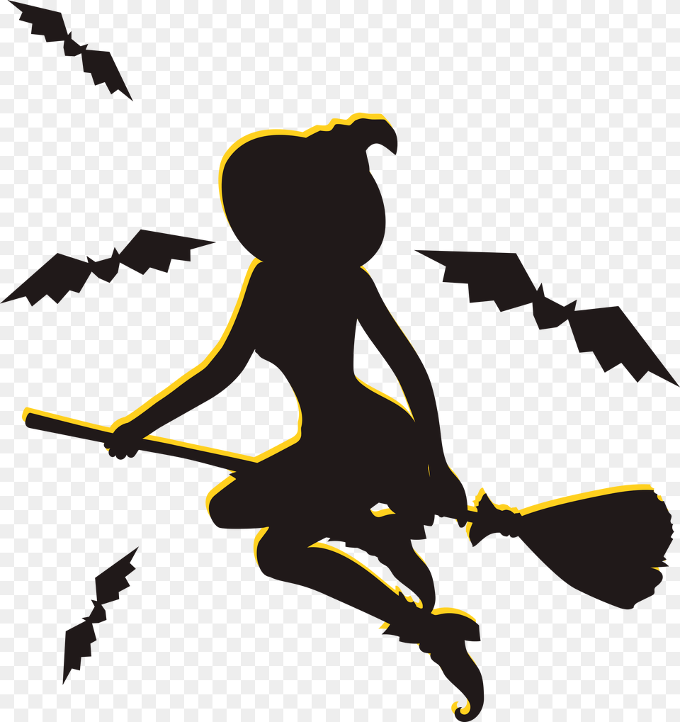 Halloween Witch Poster Flying Halloween Witch Free Png Download
