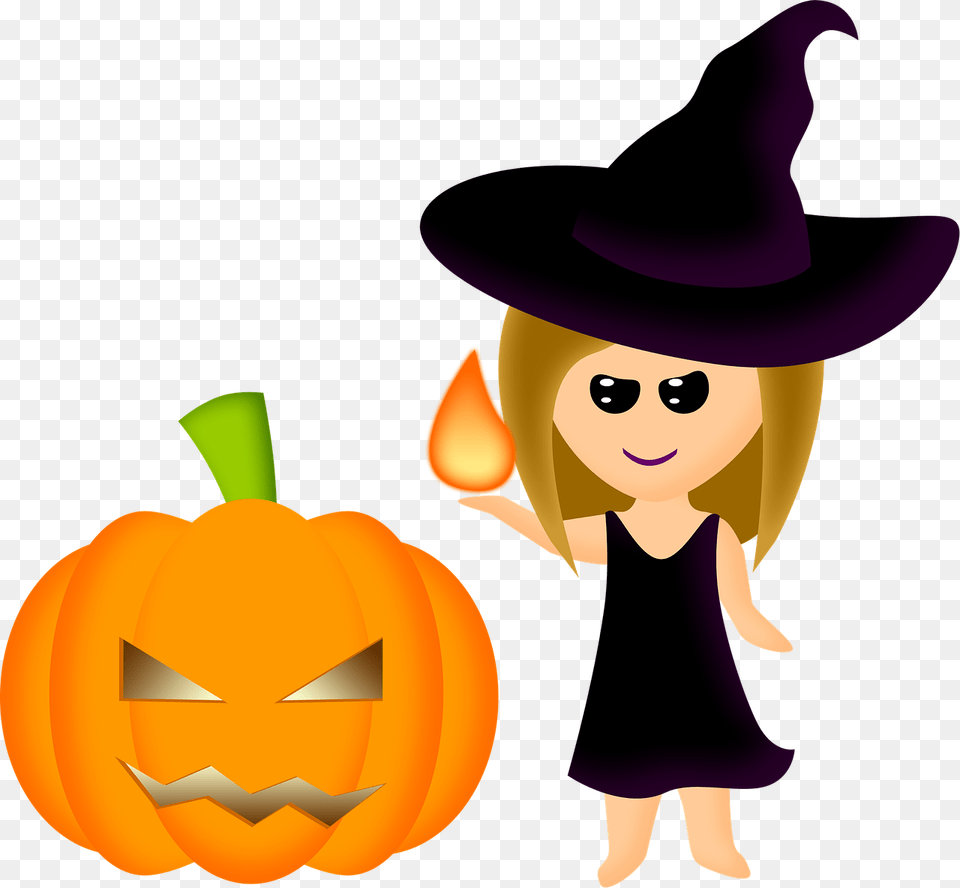 Halloween Witch Pumpkin Photo Halloween Menina, Baby, Person, Face, Head Free Png