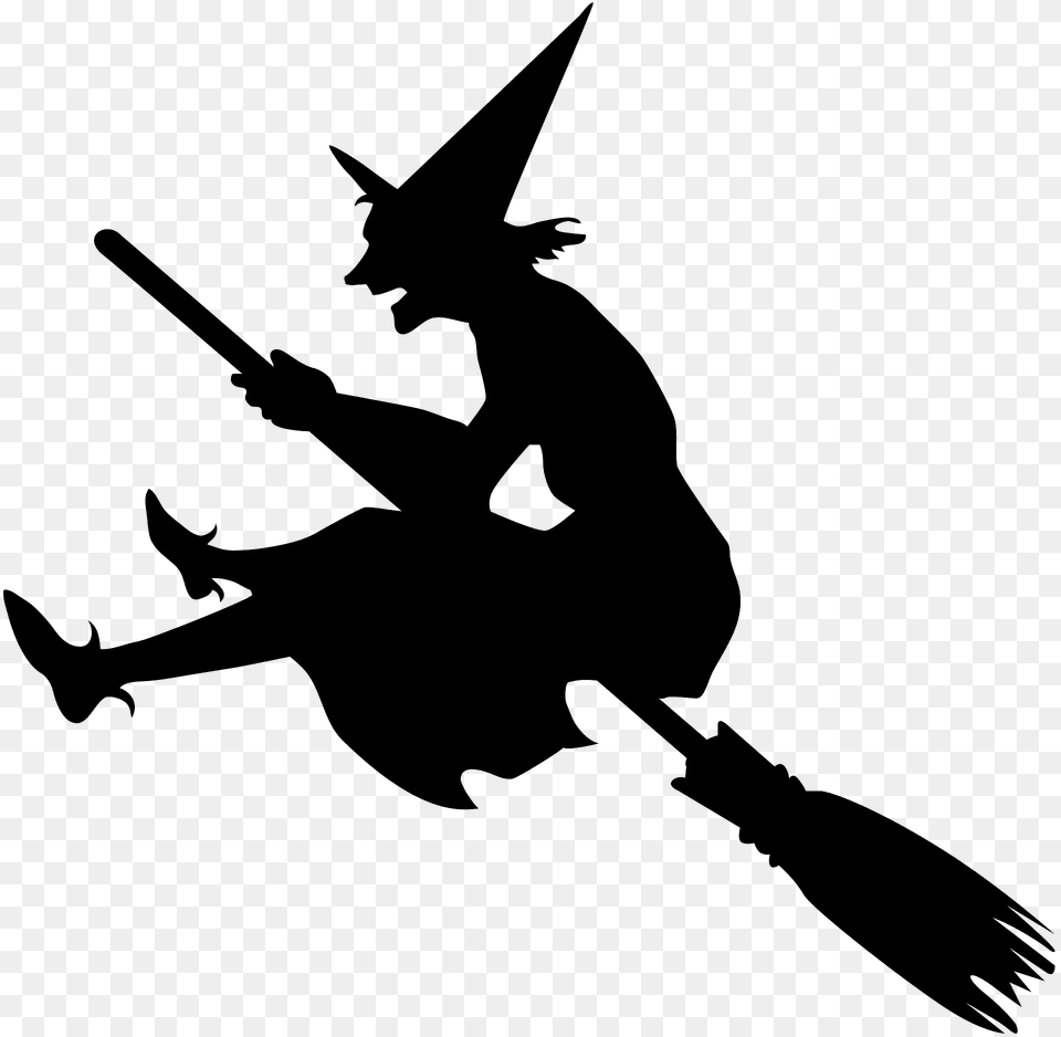 Halloween Witch Silhouette, Animal, Fish, Sea Life, Shark Free Png Download