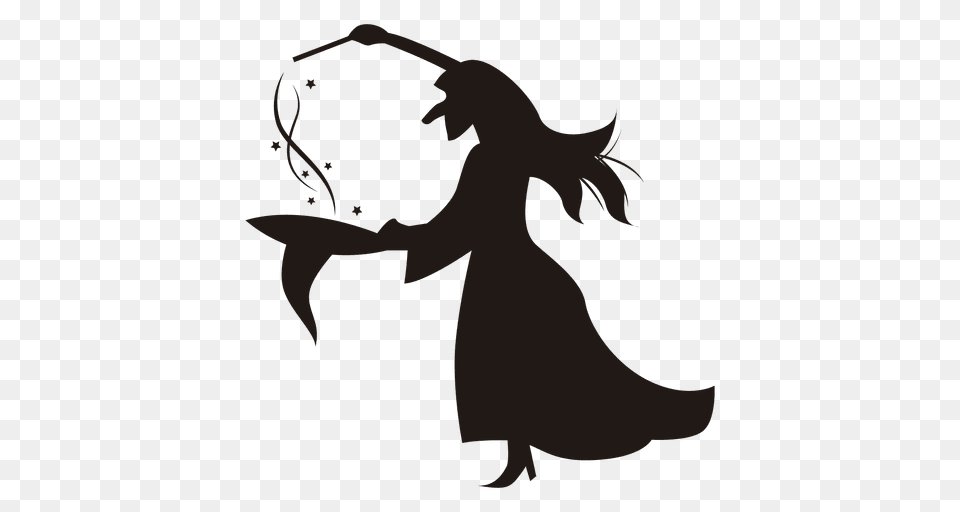 Halloween Witch Silhouette Hat, Person Free Png