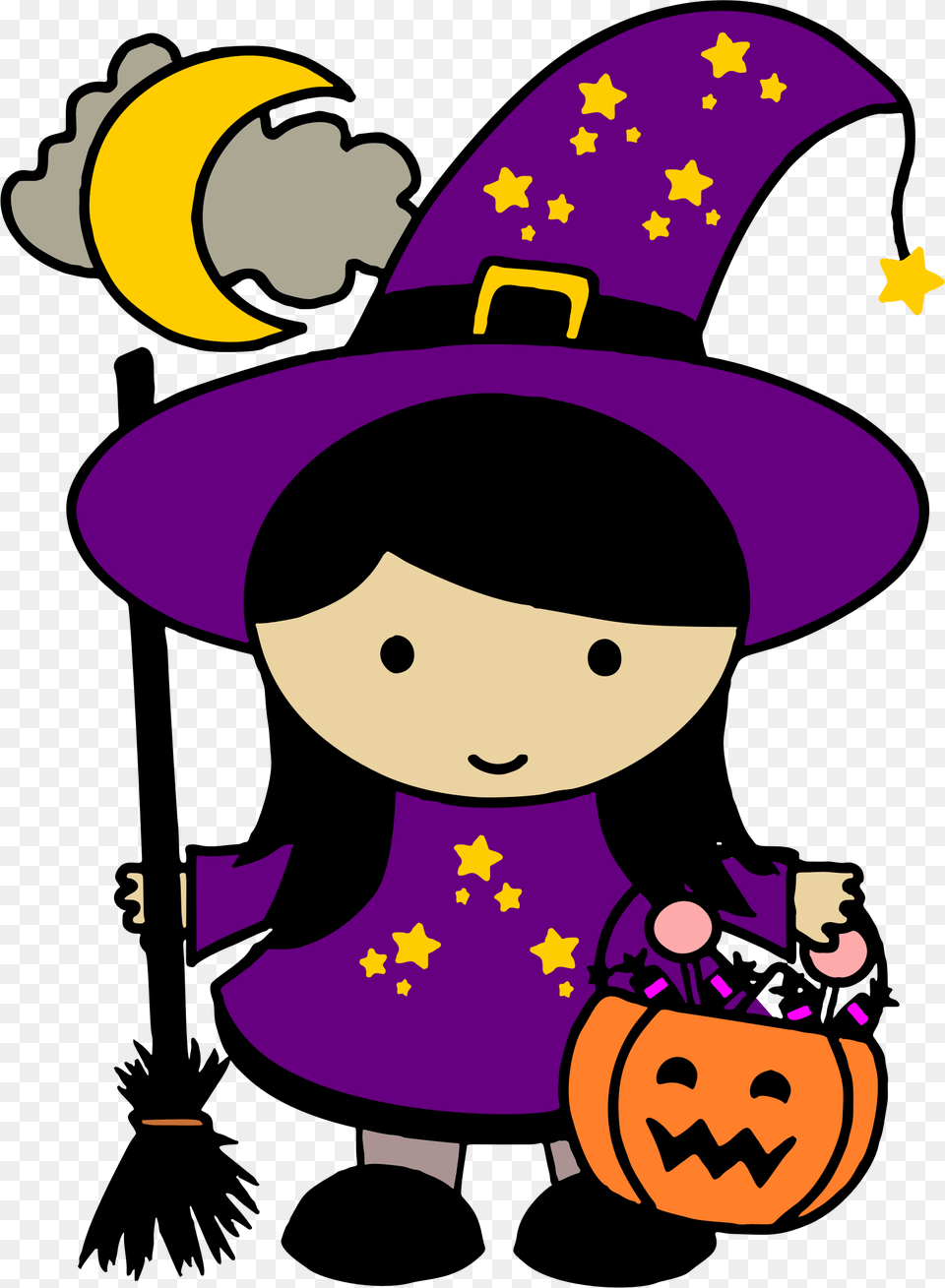 Halloween Witch Vector Image1 Cute Halloween Witch Clipart, Nature, Outdoors, Snow, Snowman Free Png
