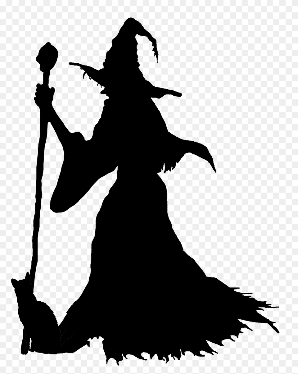 Halloween Witch With Cat Halloween Halloween, Silhouette, Dancing, Leisure Activities, Person Free Png