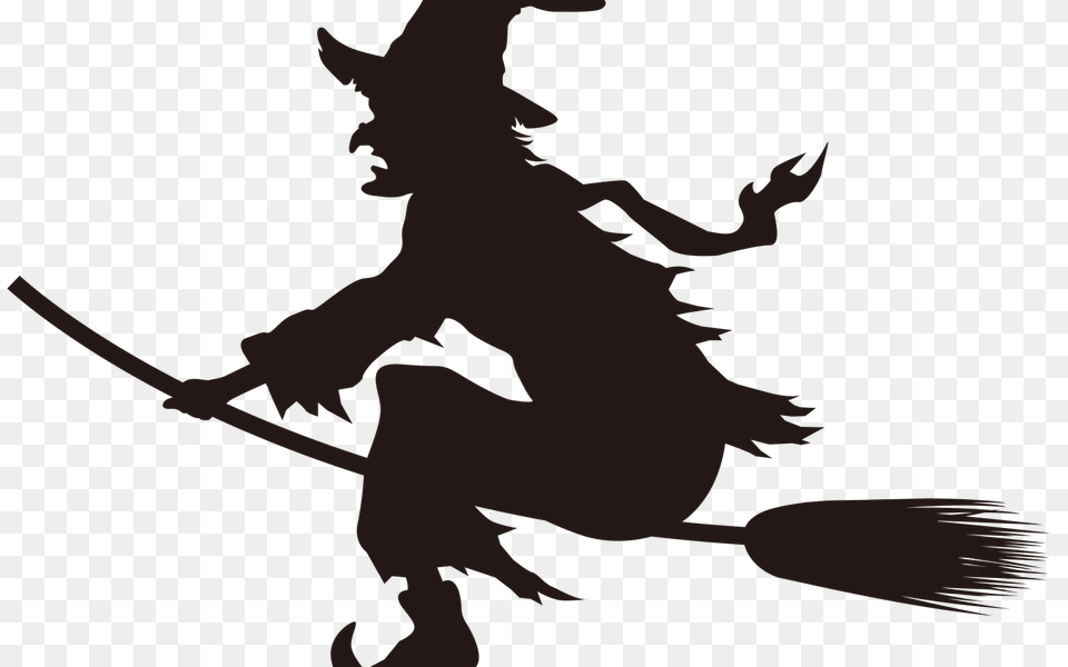 Halloween Witches Clip Art Freeuse Huge Freebie, Silhouette, Person Png Image