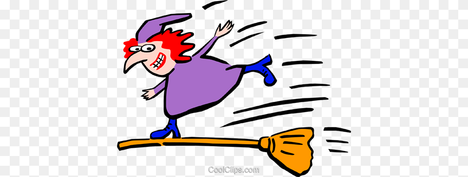 Halloweenwitch On A Broom Royalty Vector Clip Art, Baby, Person, Face, Head Png Image