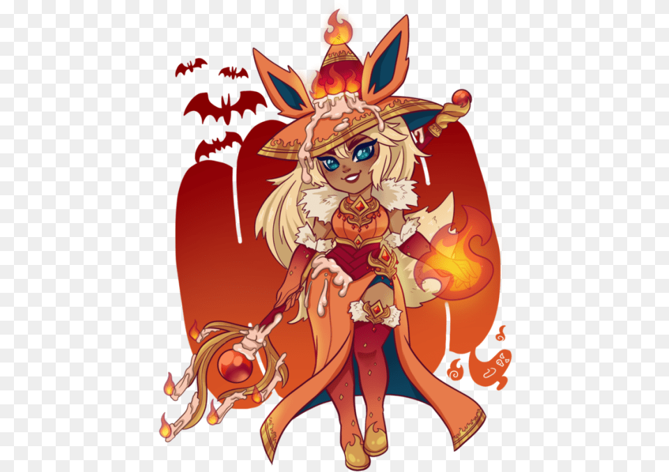 Halloweeveen Is Done Here39s All The Eeveelutions As Cartoon, Book, Comics, Publication, Person Free Png