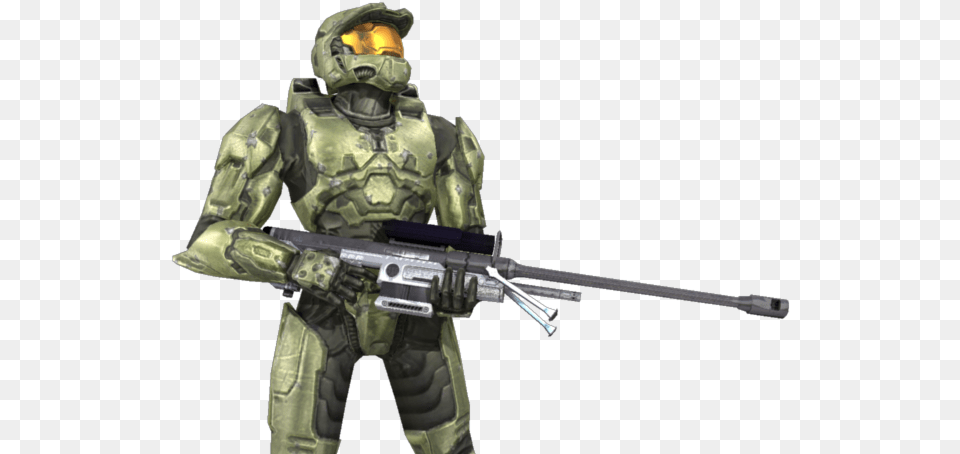 Halo 2a Master Chief, Weapon, Firearm, Person, Man Png Image