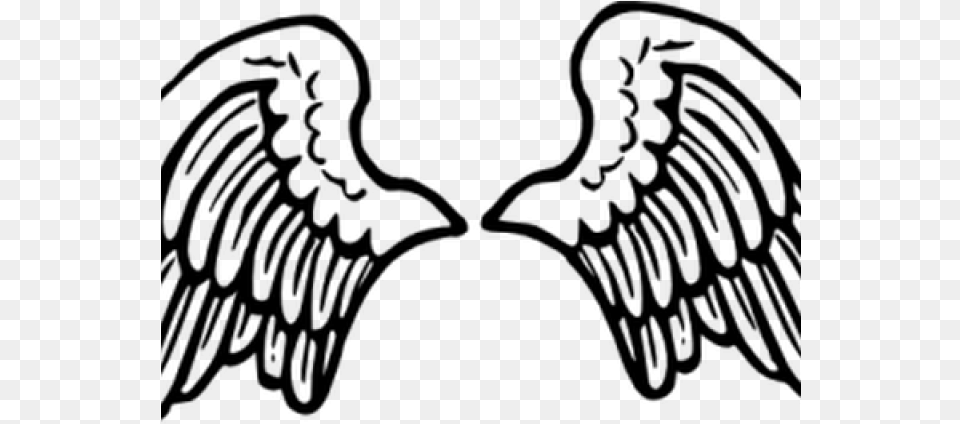 Halo Clipart Angel Wing Cartoon Angel Wings, Gray Free Png Download