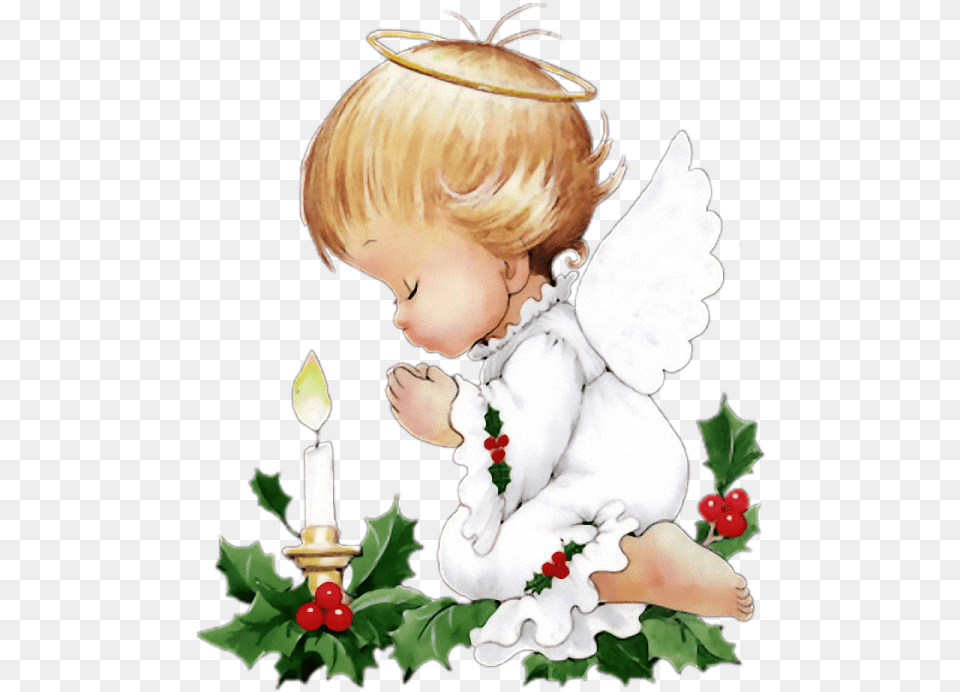 Halo Clipart Christmas Angel Imagenes De Angeles Animados, Baby, Person, Candle, Face Free Png Download