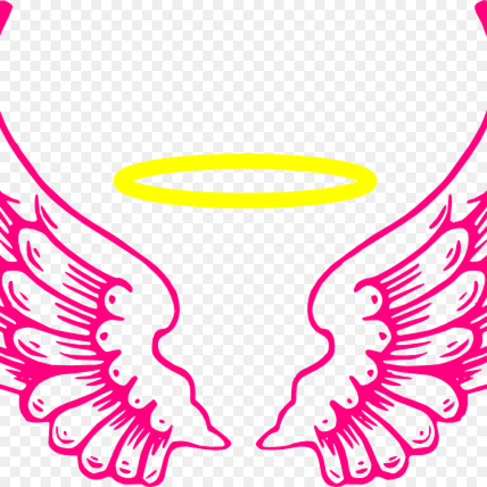 Halo Clipart Halo Clip Art Clipart Panda Clipart Angel Wings With Halo Clip Art, Purple, Light, Neon Free Transparent Png