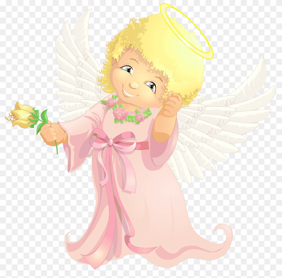 Halo Clipart Pink Angel Angel Clipart Transparent Background, Baby, Person, Face, Head Png