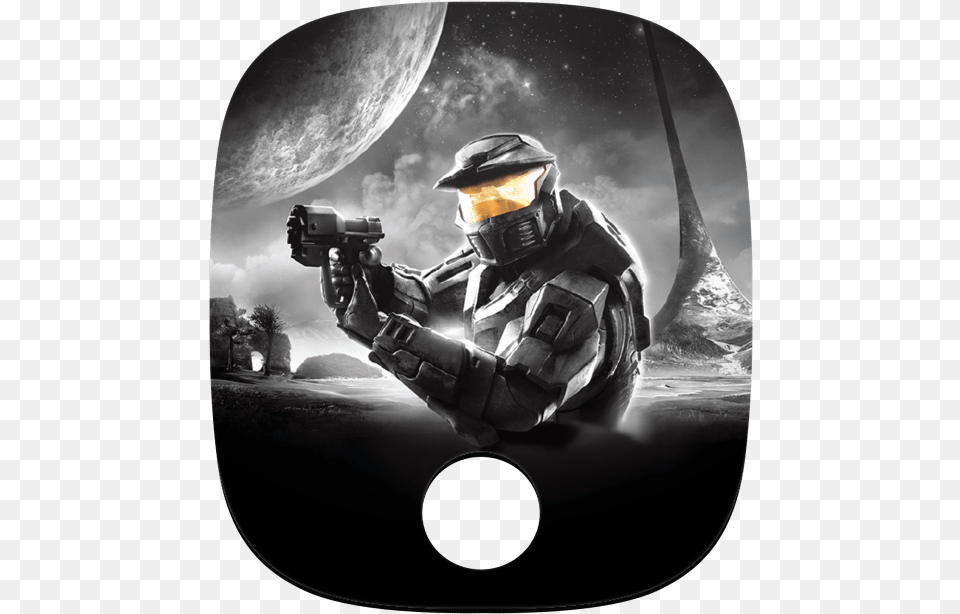 Halo Combat Evolved Anniversary Poster, Weapon, Firearm, Person, Man Png Image