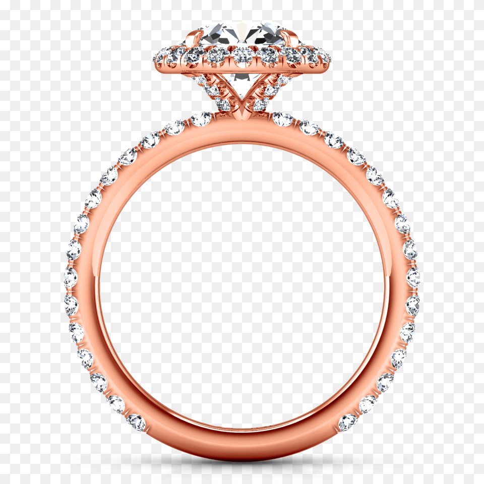 Halo Engagement Ring Clayton Rose Gold Imagine Diamonds, Accessories, Jewelry, Diamond, Gemstone Png
