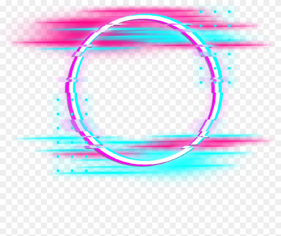 Halo Fault Round Glitch Neon Circle Galaxy Error Neon, Light Png