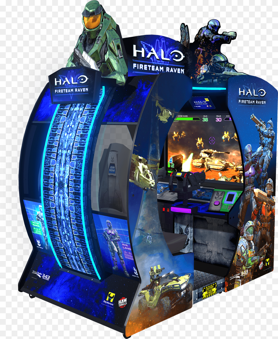 Halo Fireteam Raven U2013 Raw Thrills Inc New Arcade Games 2020, Arcade Game Machine, Game, Adult, Male Free Transparent Png