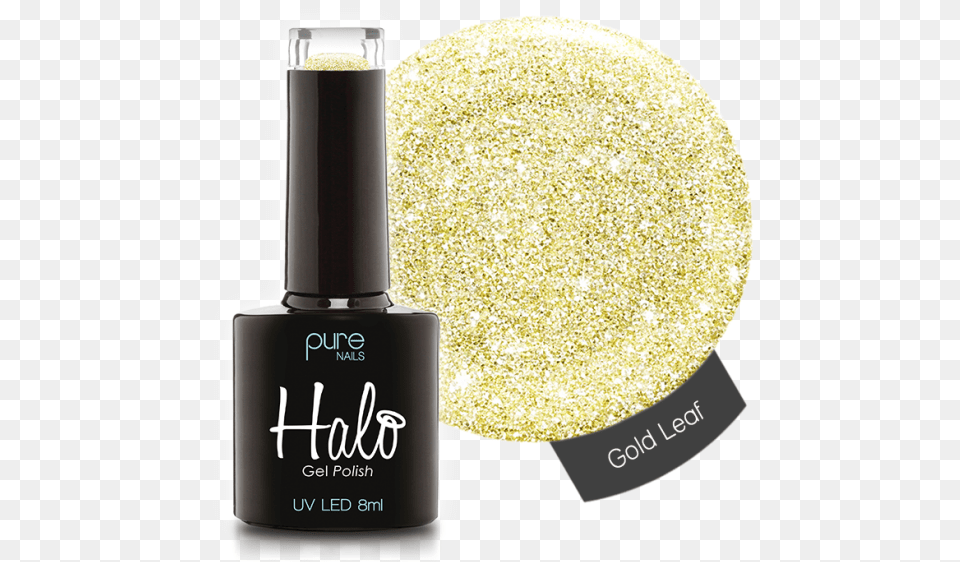 Halo Gel Polish 8ml Gold Leaf, Bottle, Cosmetics, Perfume, Shaker Free Png Download