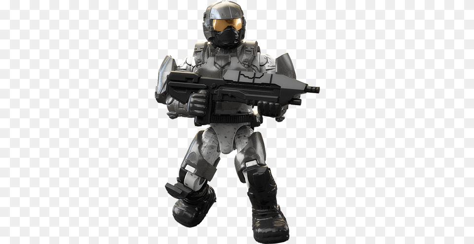 Halo Micro Action Figures Stormbound Series Unsc Marine Mega Construx Halo Stormbound, Person, Armor, Helmet Free Png Download