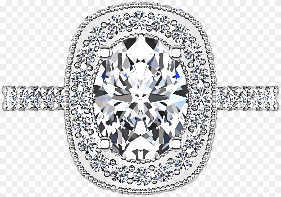Halo Oval Engagement Ring Camille 14k Diamond, Accessories, Gemstone, Jewelry, Chandelier Free Png Download
