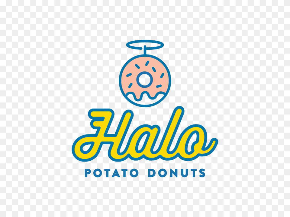 Halo Potato Donuts Circle, Advertisement, Food, Logo, Sweets Free Transparent Png