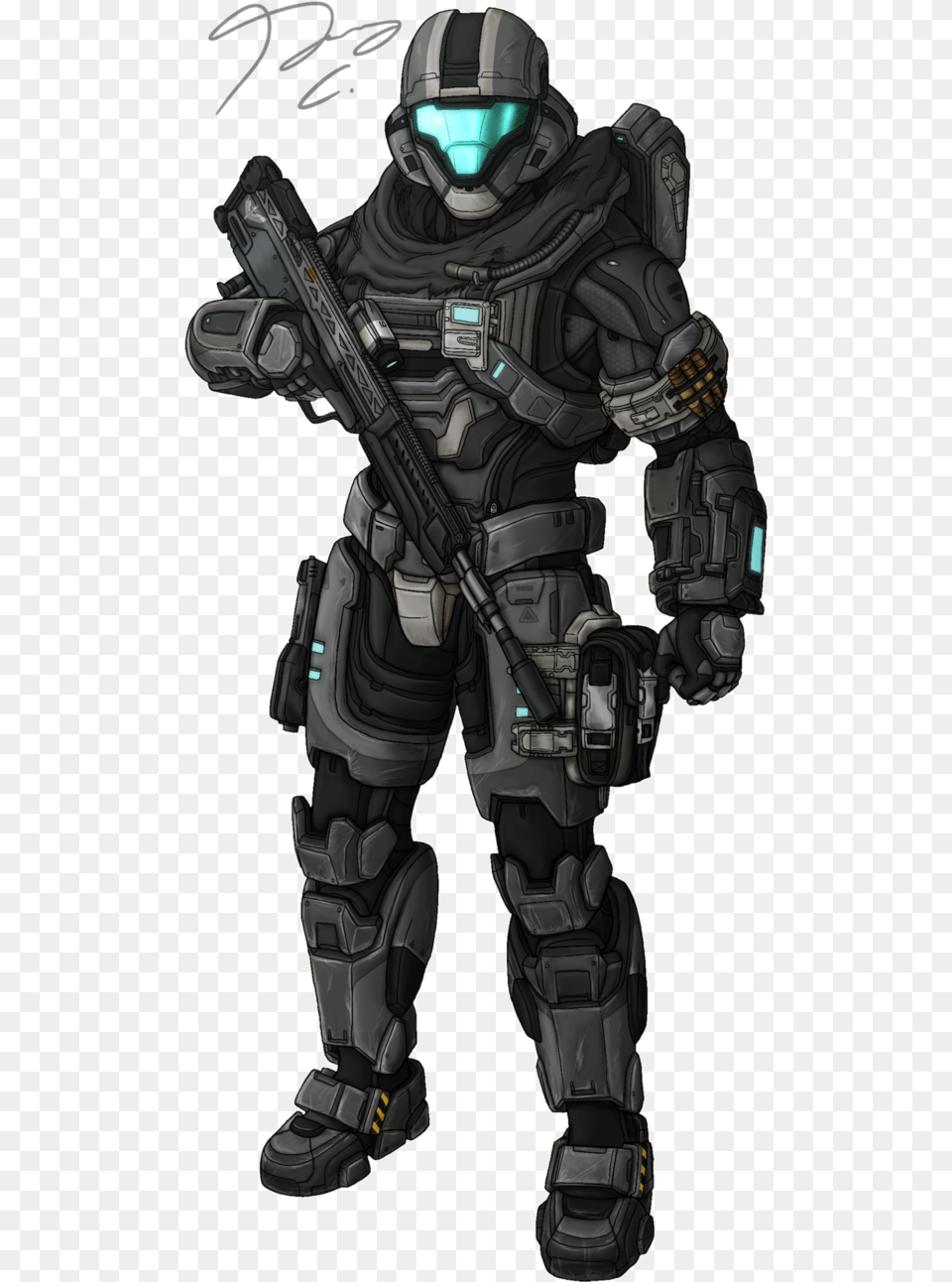 Halo Spartan Helmet Jpg Library Halo Odst Spartan Armor, Person, Gun, Weapon Png Image